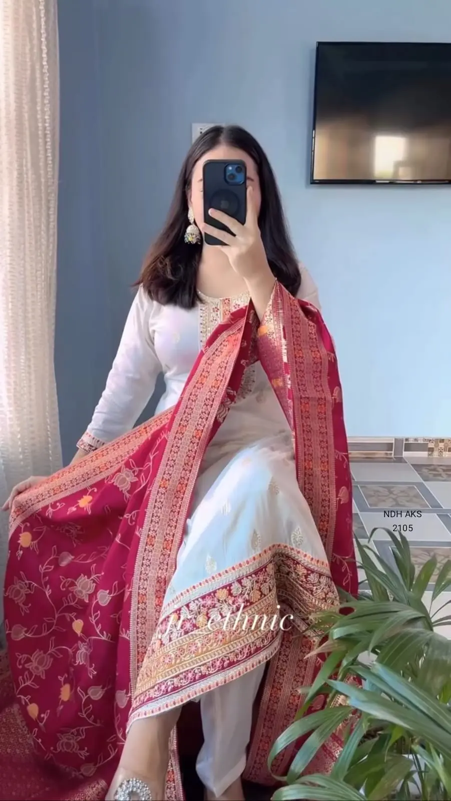 Ethnic Embroidered Salwar Suit Set with Designer Dupatta.